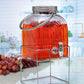 Alcazar 3L Glass Dispenser With Tap And Metal Stand – Set of 1 Pc