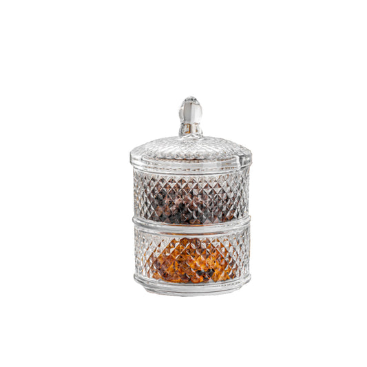 Crystal Candy Jar 450 ML - Set of 1 Pc - 2 Layer