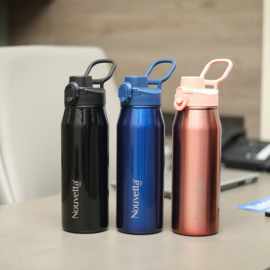 Lavon Double Wall Bottle - Black / Blue / Pink 1000 ML