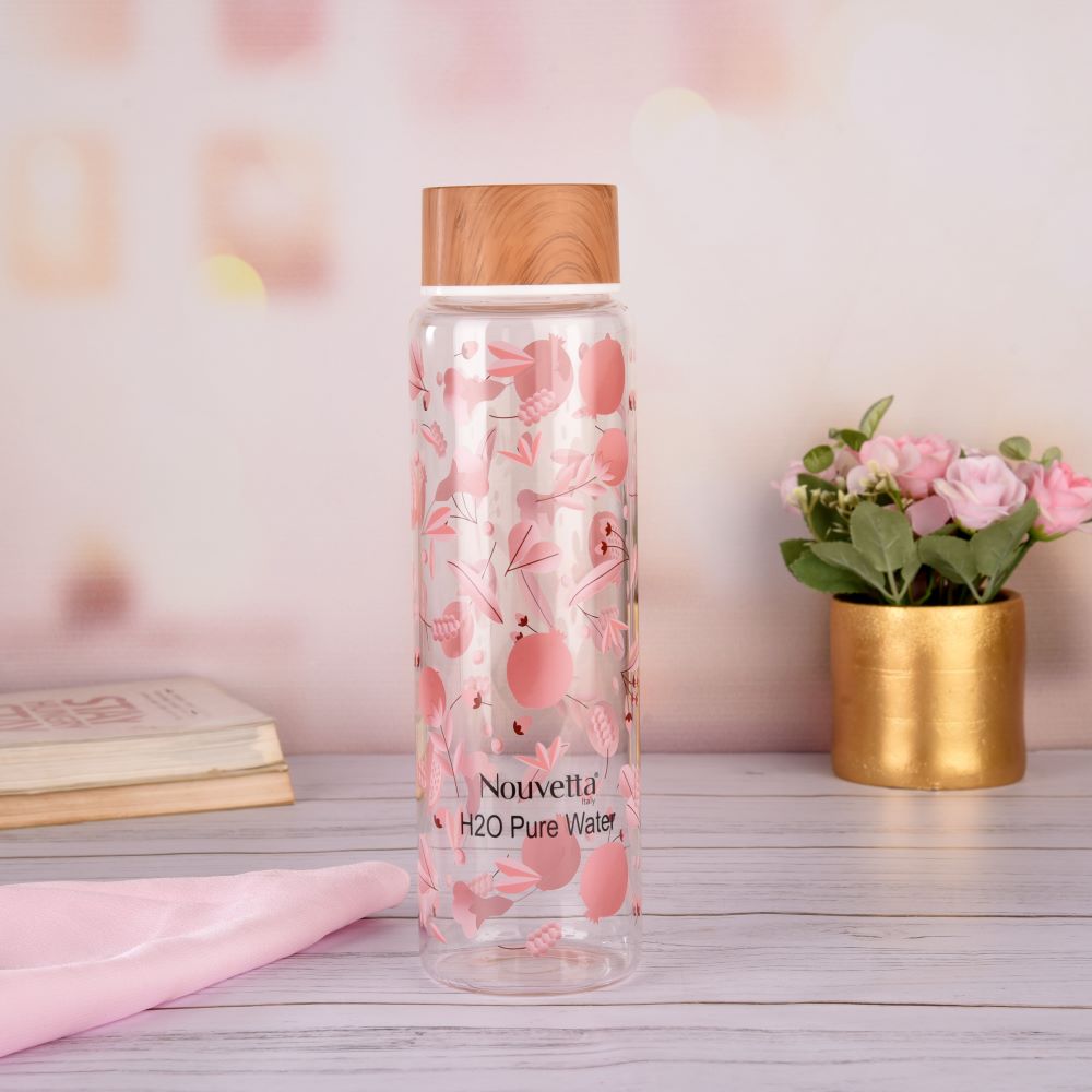 Plum Borosilicate Printed Bottle 1000 ML