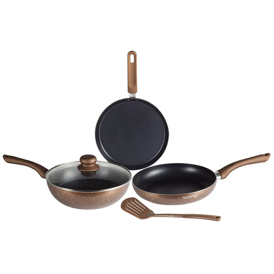 Andria Non Stick Cookware Set Of 5 Pcs 
Coffee