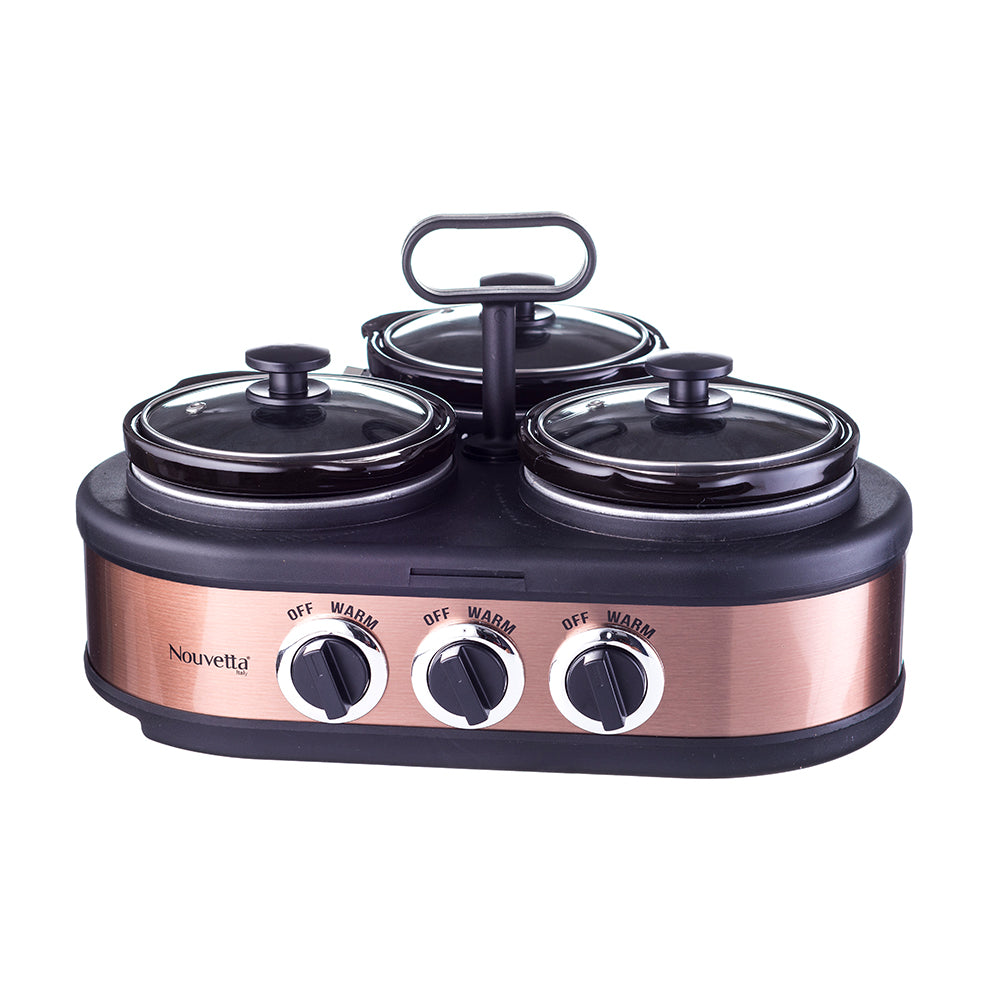 Gourmet Slow Cooker - Copper 1 L - 3 Pots - Copper