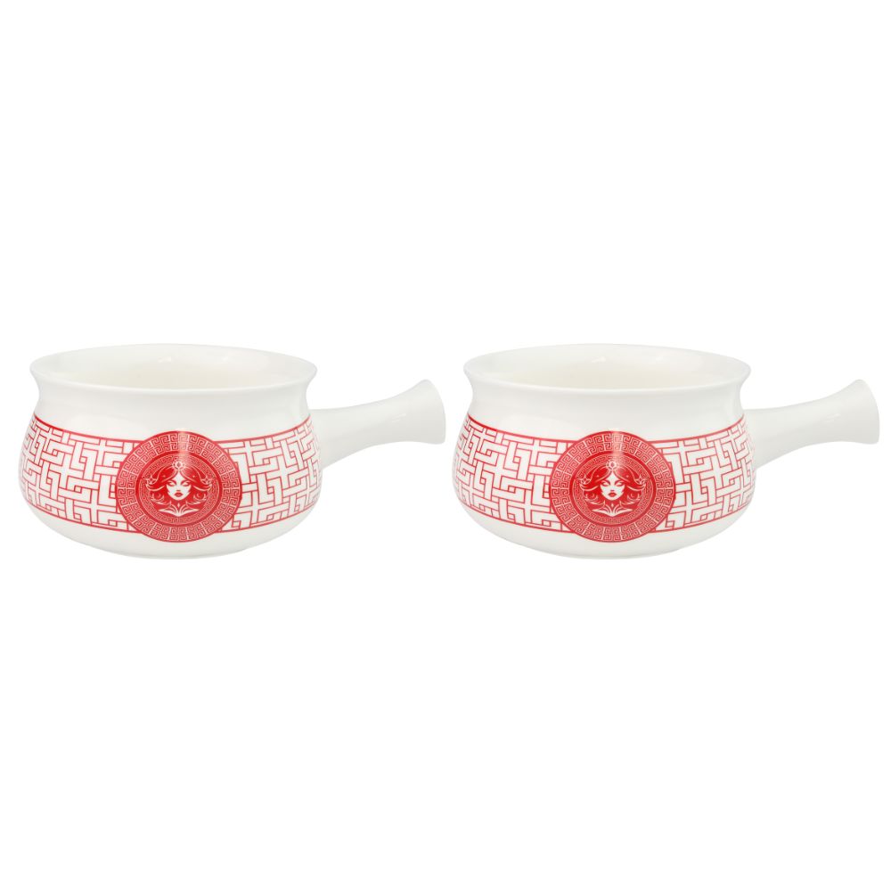 Athens Bowl With Handle  13Cm - Set Of 2 Pc