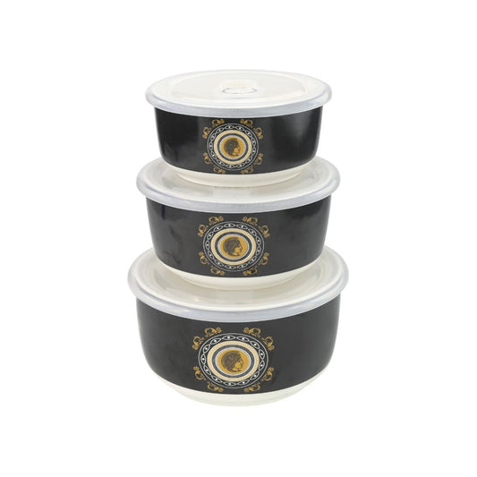 Zenith Bowl With Lid  400 Ml+600 Ml+1000 Ml Set Of 3 Pc