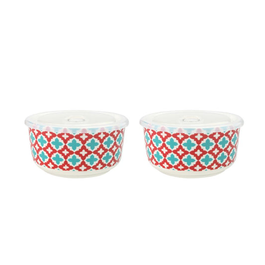 Syndra Bowl With Lid  600 Ml - Set Of 2 Pc
