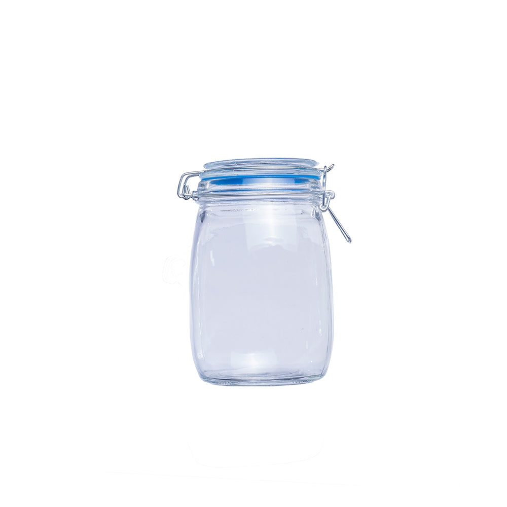 Clip Lock Round Container Blue 1 L - Set of 1 Pc