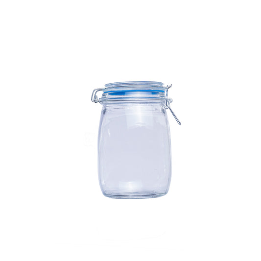 Clip Lock Round Container Blue 1 L - Set of 1 Pc