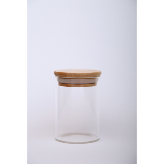 Sanjeev Kapoor - Delight Wooden Lid Borosilicate Round Jar 250 Ml - Set Of 3 Pcs