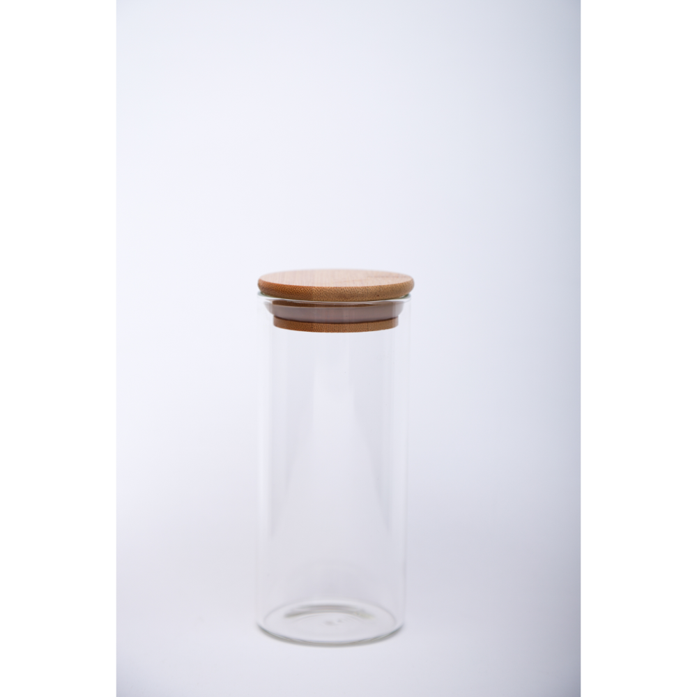 Sanjeev Kapoor - Delight Wooden Lid Borosilicate Round Jar 350 Ml - Set Of 3 Pcs