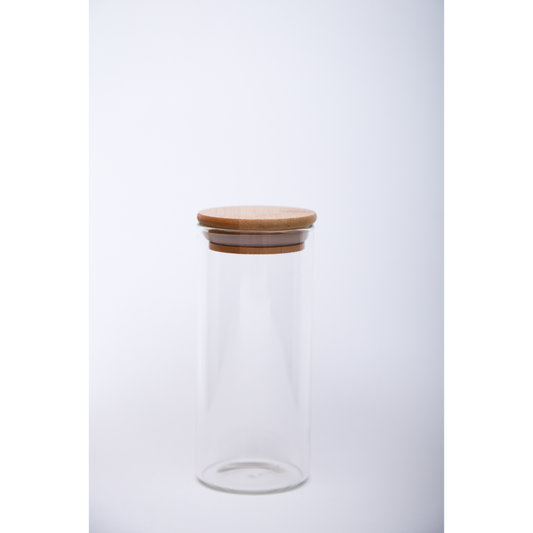 Sanjeev Kapoor - Delight Wooden Lid Borosilicate Round Jar 350 Ml - Set Of 3 Pcs