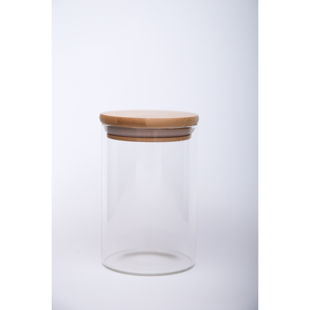 Sanjeev Kapoor - Delight Wooden Lid Borosilicate Round Jar 470 Ml - 1 Pc