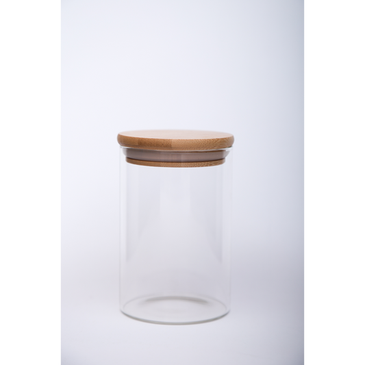 Sanjeev Kapoor - Delight Wooden Lid Borosilicate Round Jar 470 Ml - 1 Pc