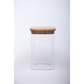 Sanjeev Kapoor - Delight Wooden Lid Borosilicate Square Jar 1000 Ml - 1 Pc