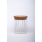 Sanjeev Kapoor - Elegant Wooden Lid Borosilicate Round Jar 550 Ml - 1 Pc