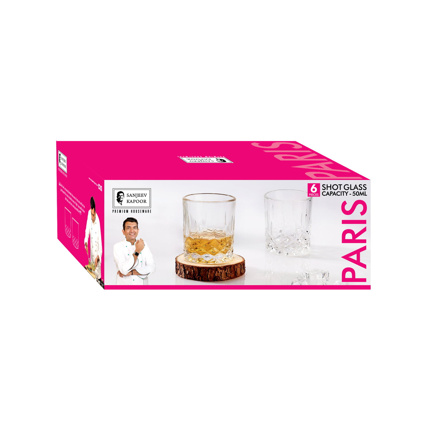 PARIS Shot Glass 70 ML - Set of 6 Pcs