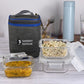 Boston 3 Pc Square Lunch Box with Bag