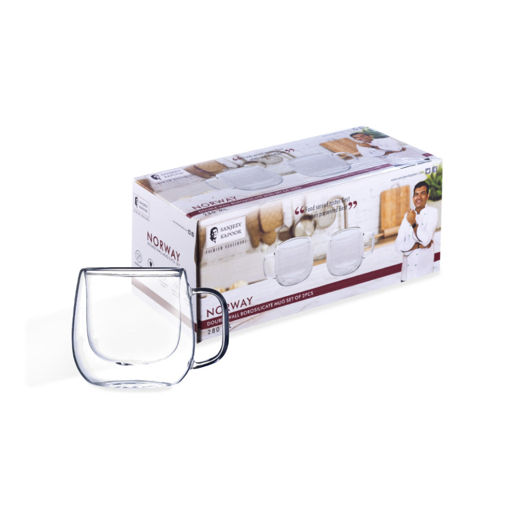 Norway Double Wall Glass Mug