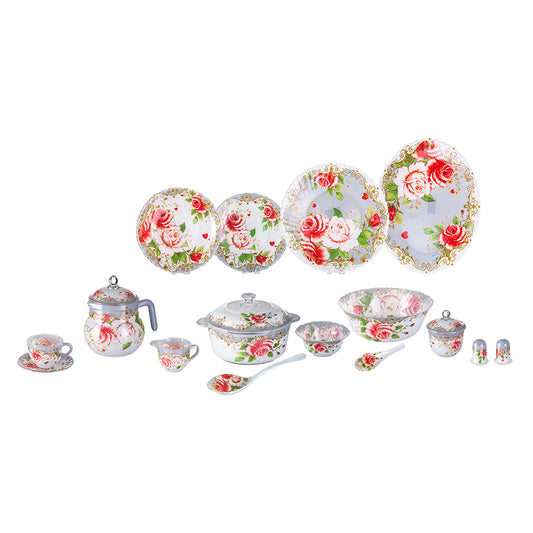 72Pc Feston Shape Glass Dinner Set