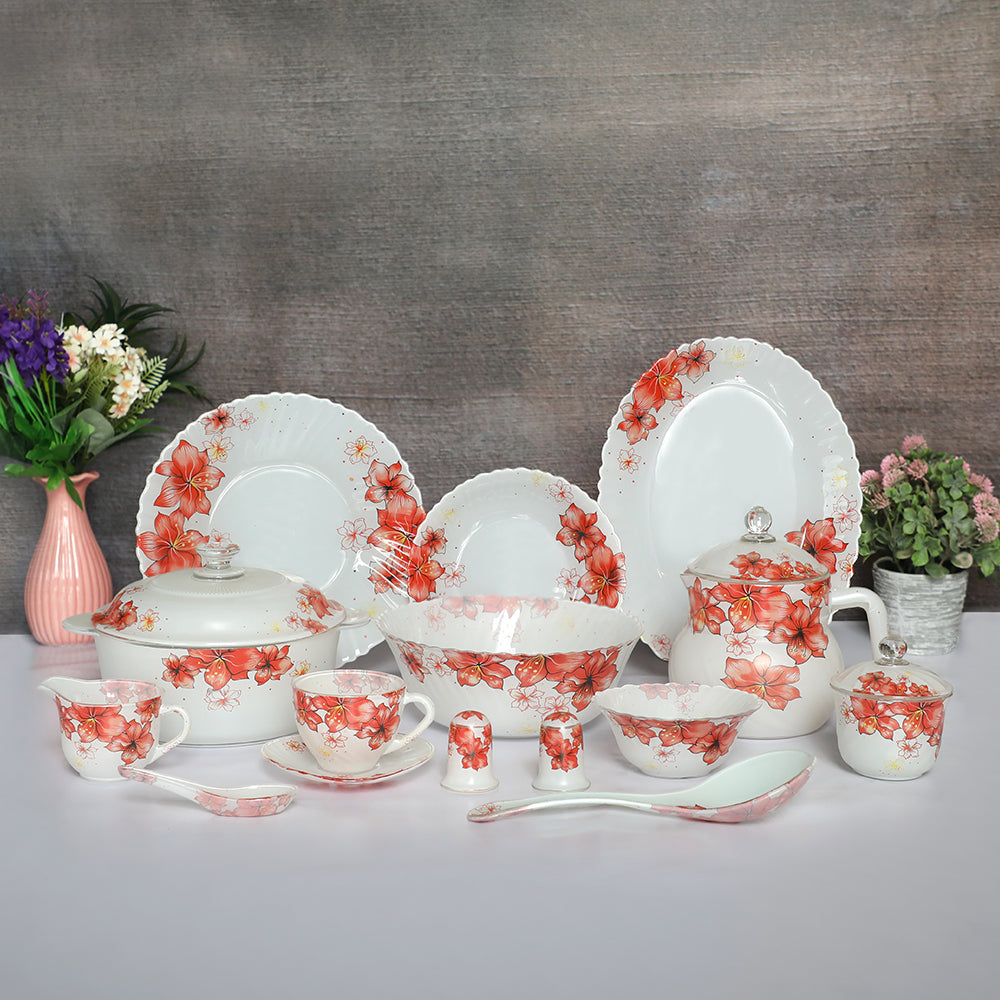 72Pc Feston Shape Glass Dinner Set