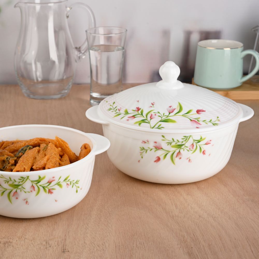 Harmony White Round Casserole