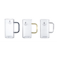 Sanjeev Kapoor - Austin High Borosilicate Square Mug 330 Ml - Set Of 3 Pcs