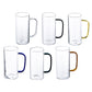 Sanjeev Kapoor - Samba High Borosilicate Mug 380ml - Set Of 6 Pcs - Colourful Handle