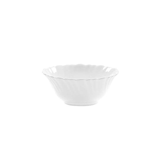 White Veg Bowl 4" - Festone Shape