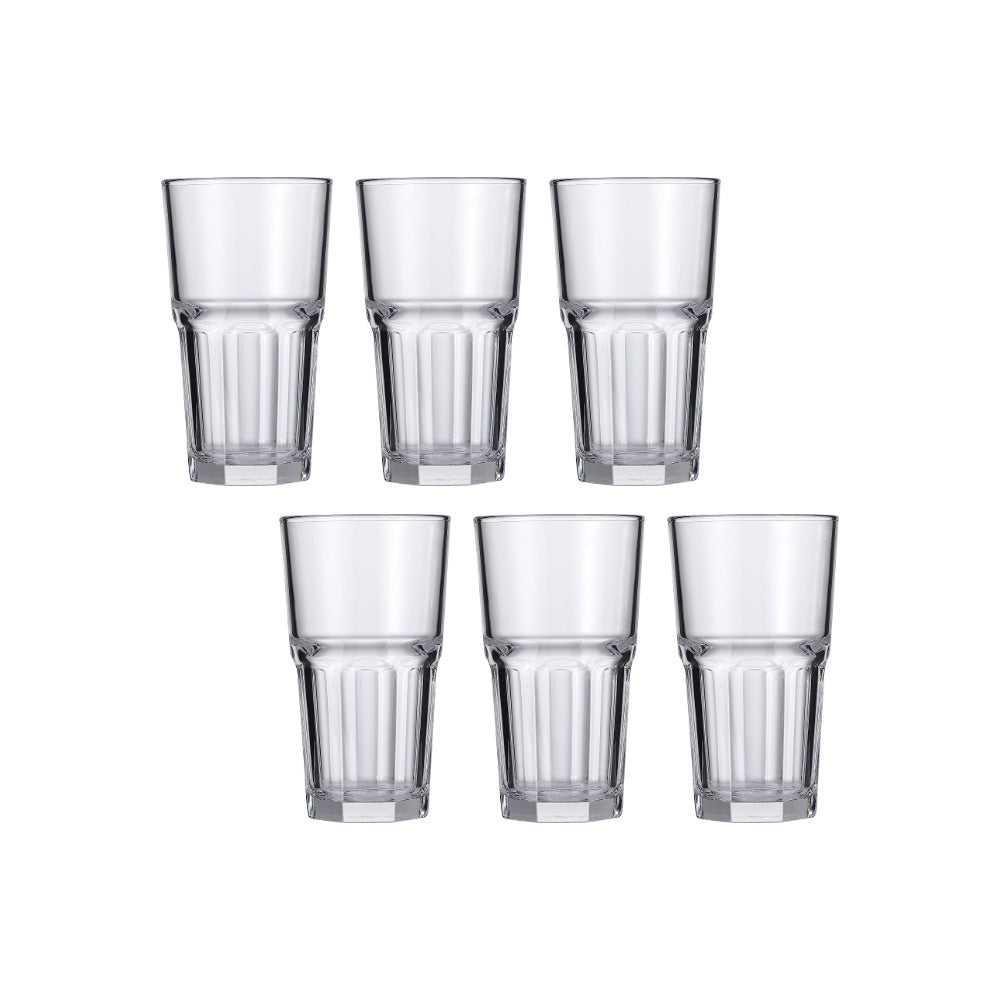 Melbourne Long Drink Glass  420 - Set of 6 Pcs