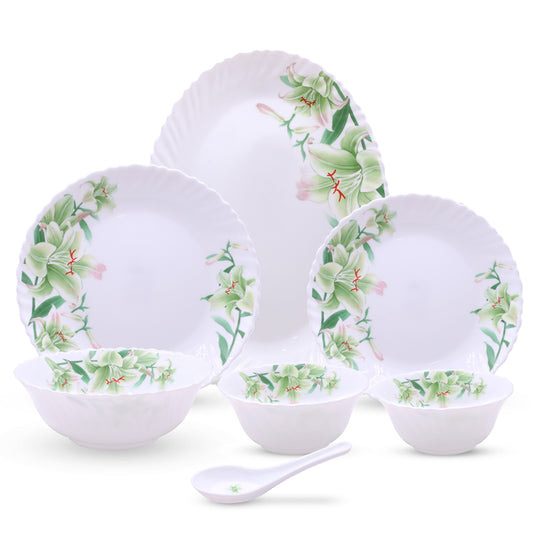 33 Pc White Feston Shape Dinner Set