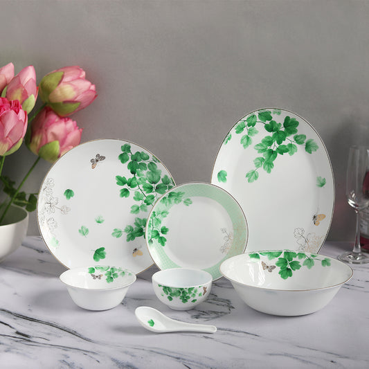 33 Pc Moonlight Dinner Set - Green