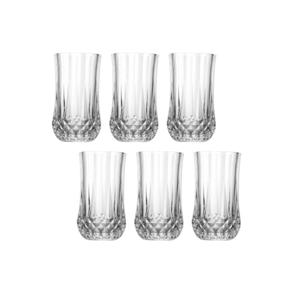 Sanjeev Kapoor - Diamond Hi-Ball Glass 350ml - Set of 6pcs
