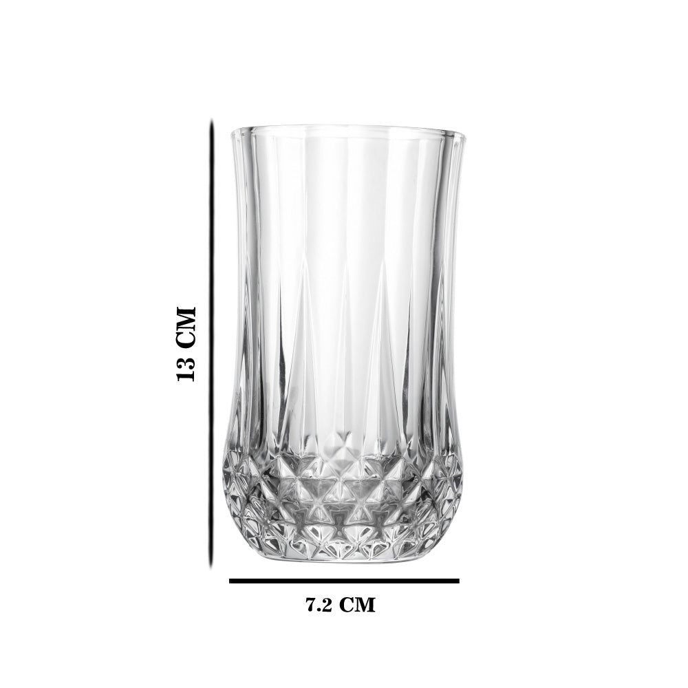 Sanjeev Kapoor - Diamond Hi-Ball Glass 350ml - Set of 6pcs