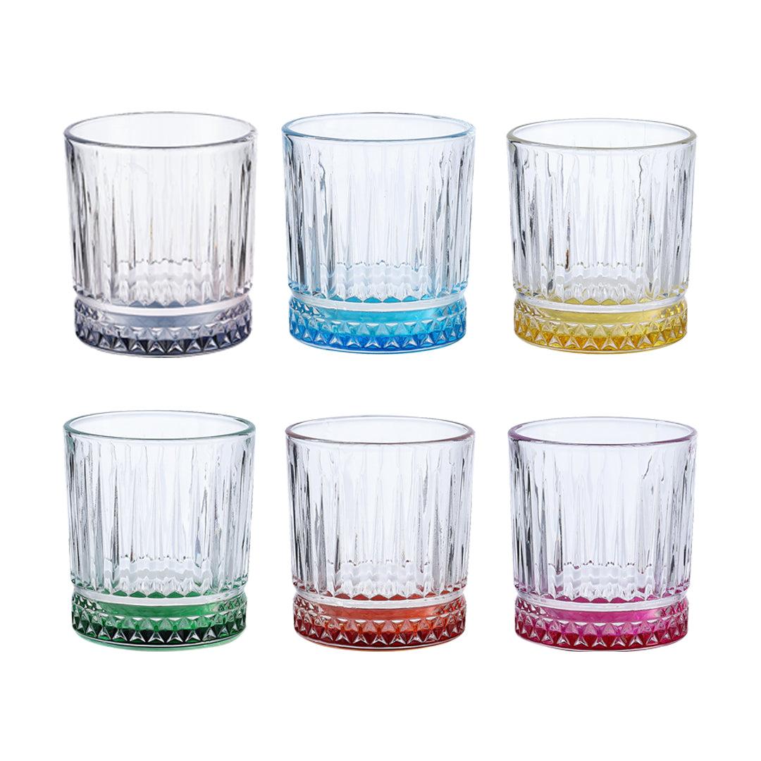 Dubai Whisky Coloured Glass 330 ML - Set of 6 Pcs