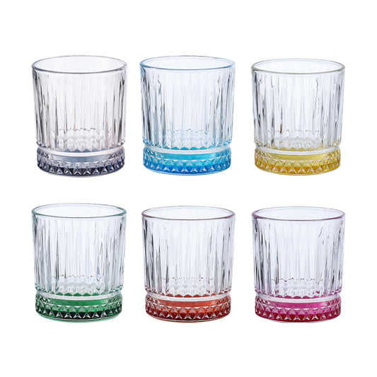 Dubai Whisky Coloured Glass 330 ML - Set of 6 Pcs