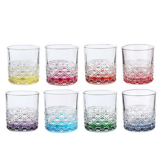 Baku Whisky Coloured Glass 330 ML - Set of 8 Pcs