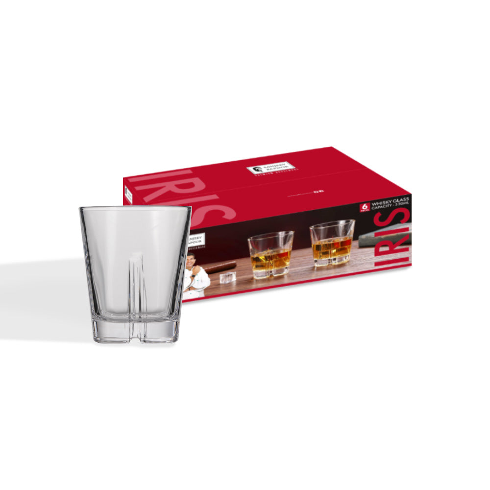 Iris Whisky Glass 330ml - Set of 6 Pcs