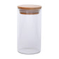 Delight Wooden Lid Borosilicate Round Jar 300 Ml - Set Of 3 Pcs