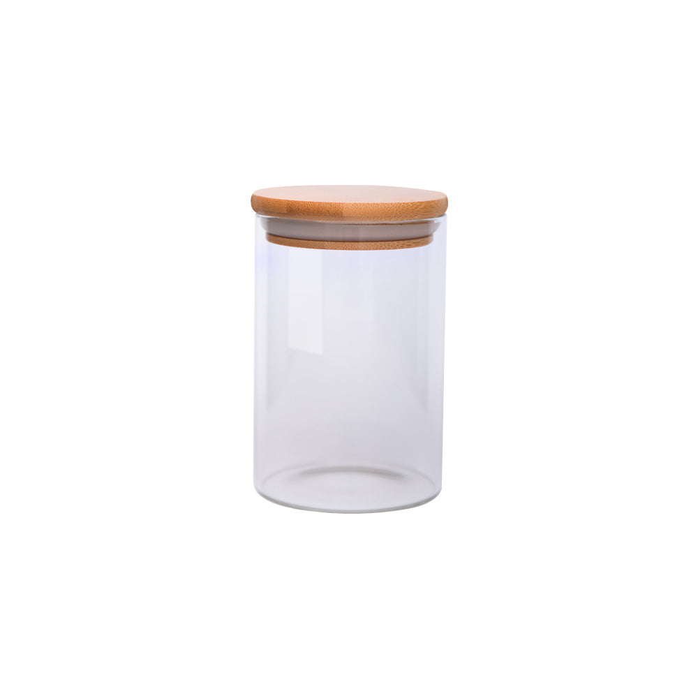 Sanjeev Kapoor - Delight Wooden Lid Borosilicate Round Jar 470 Ml - 1 Pc