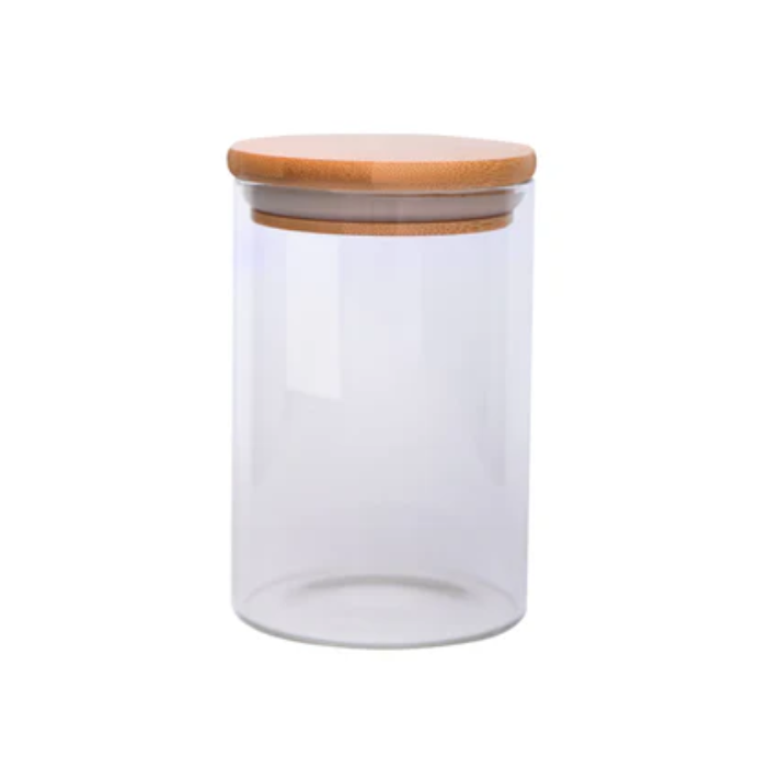 Sanjeev Kapoor - Delight Wooden Lid Borosilicate Round Jar 470 Ml - 1 Pc