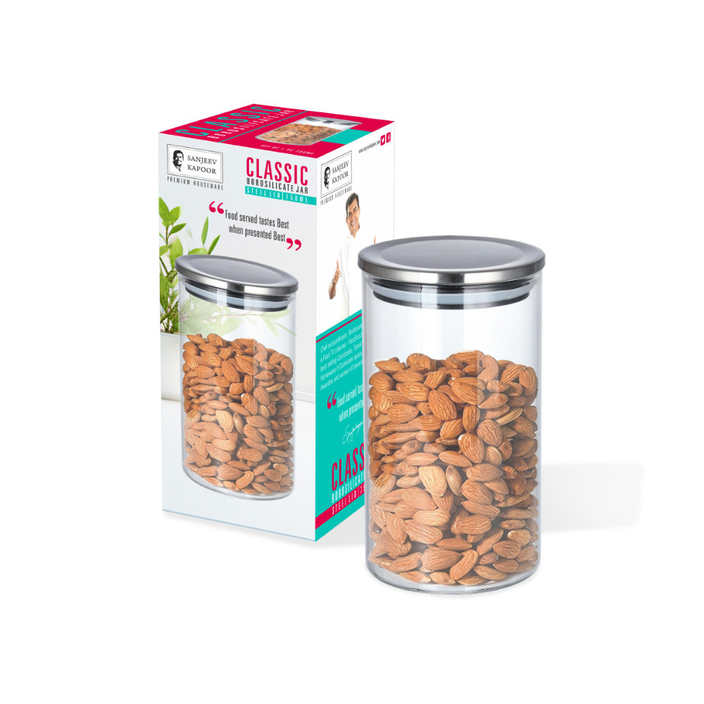 Classic Borosilicate Round Jar 750 ML / 1000 ML - 1 PC