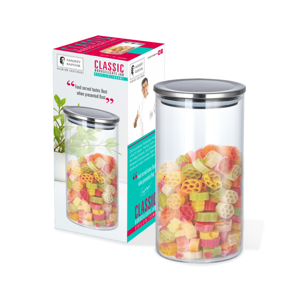 Classic Borosilicate Round Jar 750 ML / 1000 ML - 1 PC