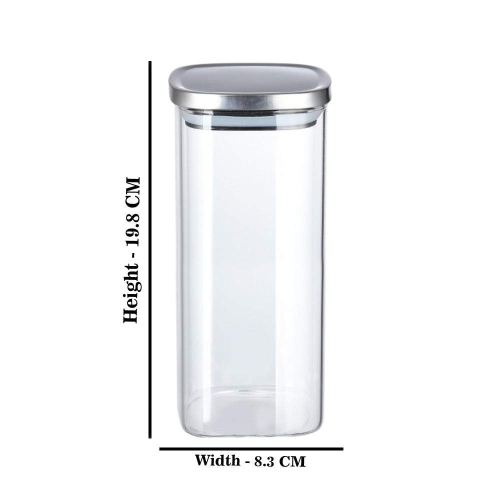 Classic Borosilicate Square Jar 750 ML / 1000 ML - 1 PC
