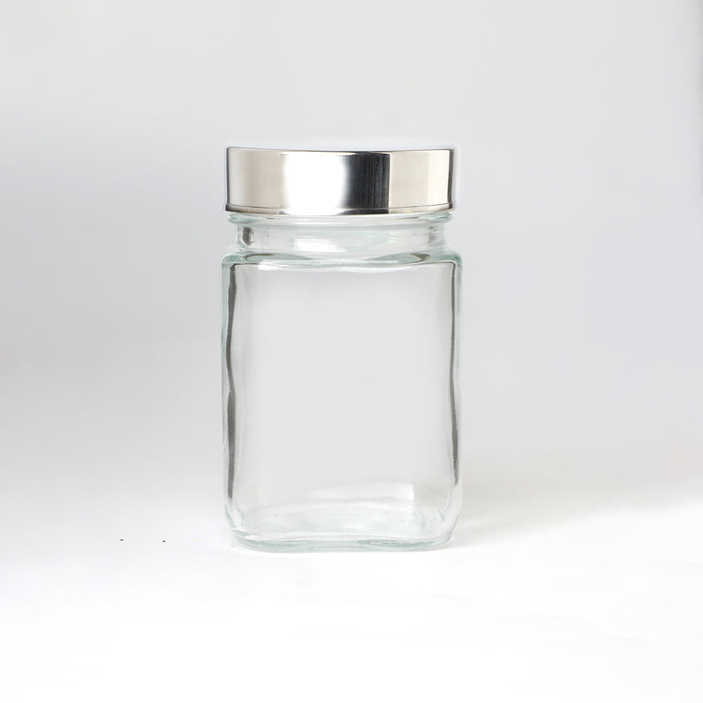 Cube Square Jar  300 Ml - Set Of 3 Pcs