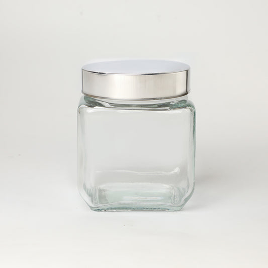 Cube Square Jar  500 Ml - Set Of 1 Pc