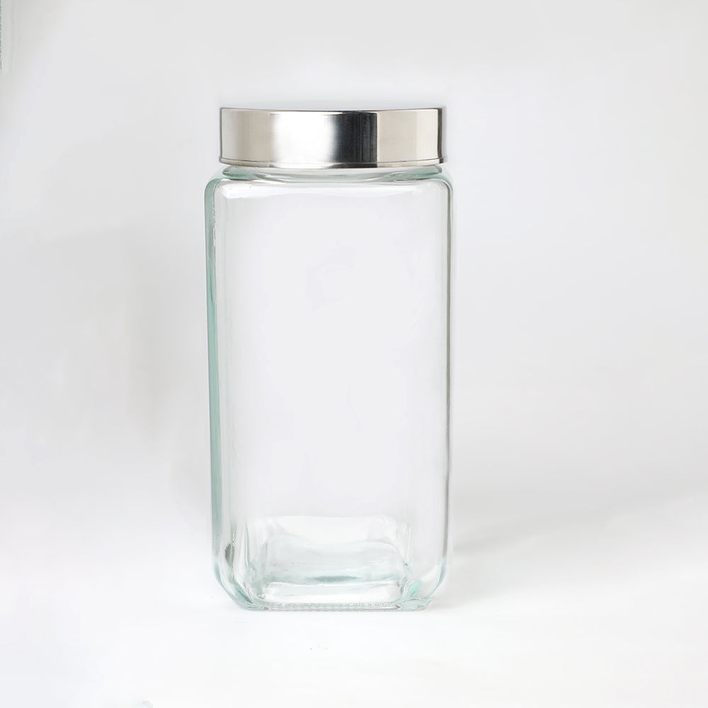 Cube Square Jar  1 L - Set Of 1 Pc