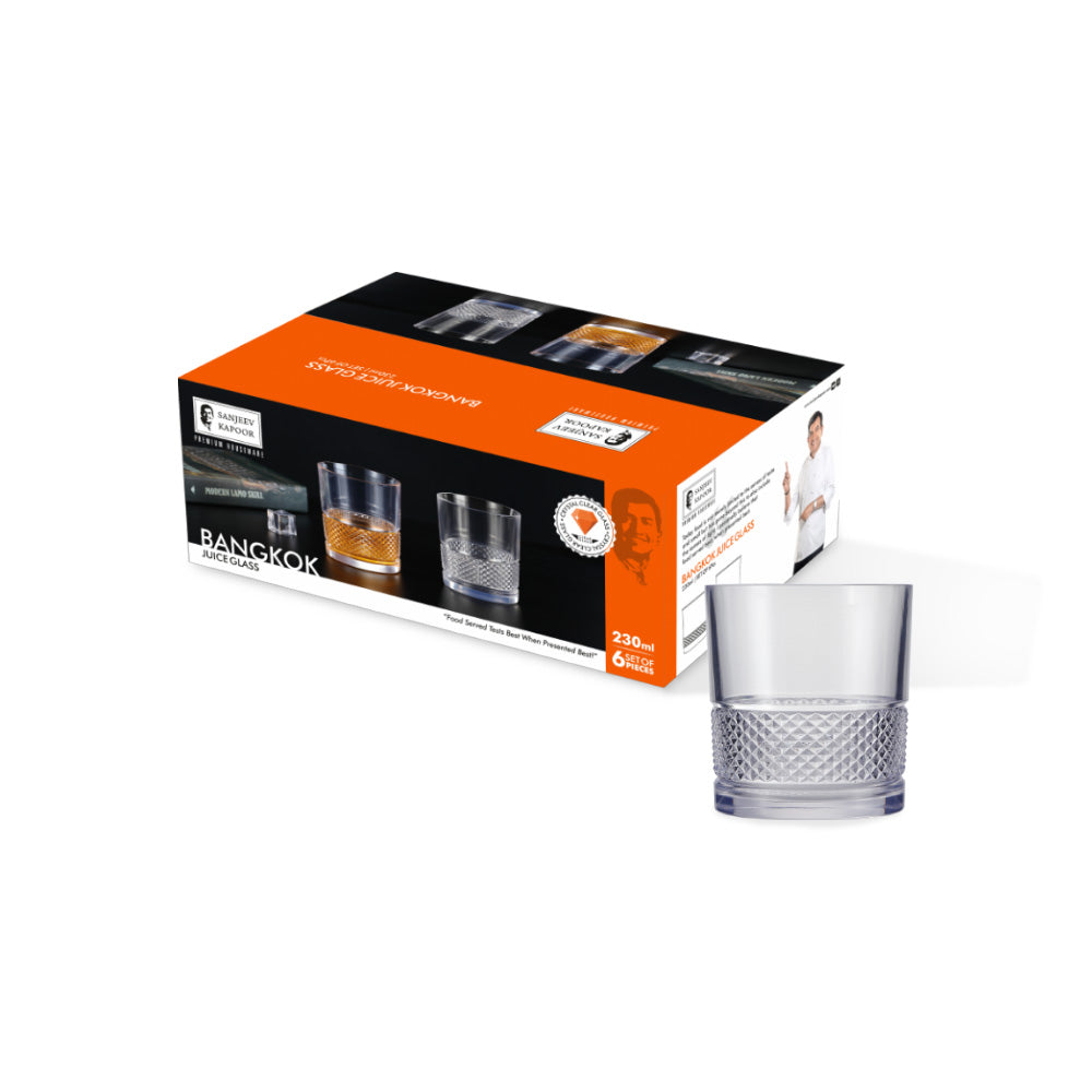 Bangkok Juice Glass - 230 ML, Set of 6 PCS
