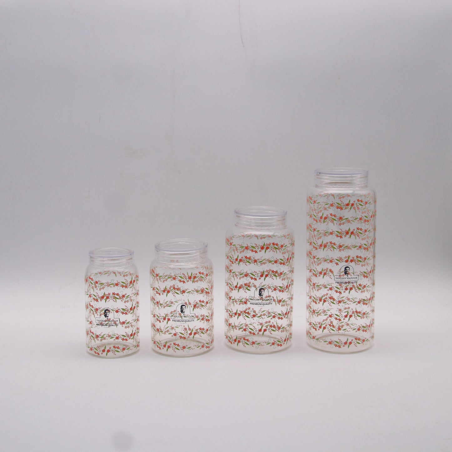 Woven Borosilicate Jar With Lid 750 Ml - Set Of 1 Pc