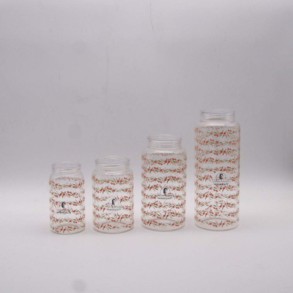 Woven Borosilicate Jar With Lid 1 L - Set Of 1 Pc