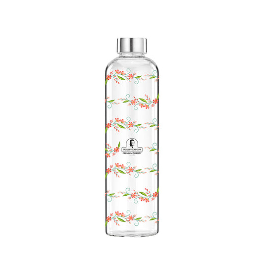 Woven Borosilicate Round Bottle With Steel Lid 500 Ml