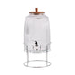 Lemora 3L Glass Dispenser with Tap and Metal Stand – Set of 1 PC